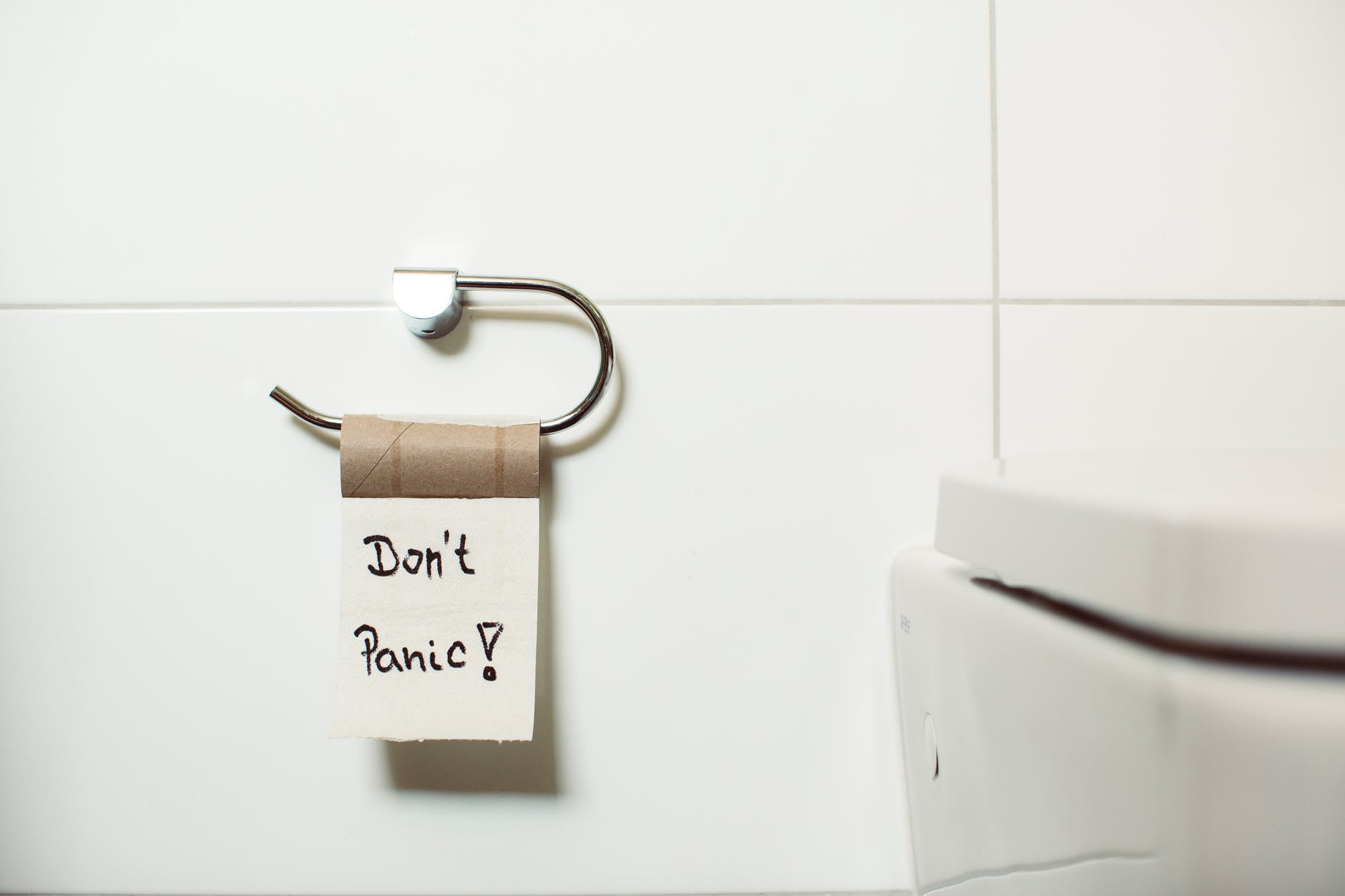 blog don t panic text on tissue paper