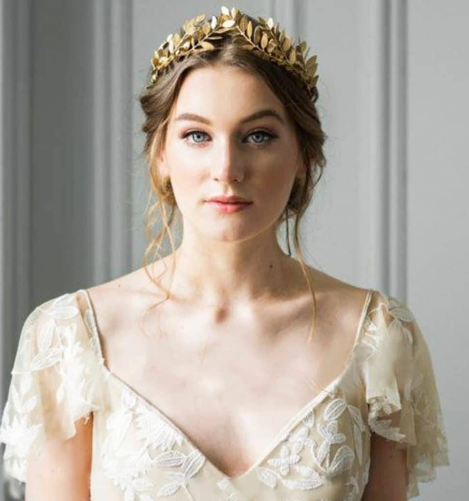 Couronne de feuille d’olivier de la déesse romaine grecque Couronne de feuille d’olivier de la déesse romaine grecque