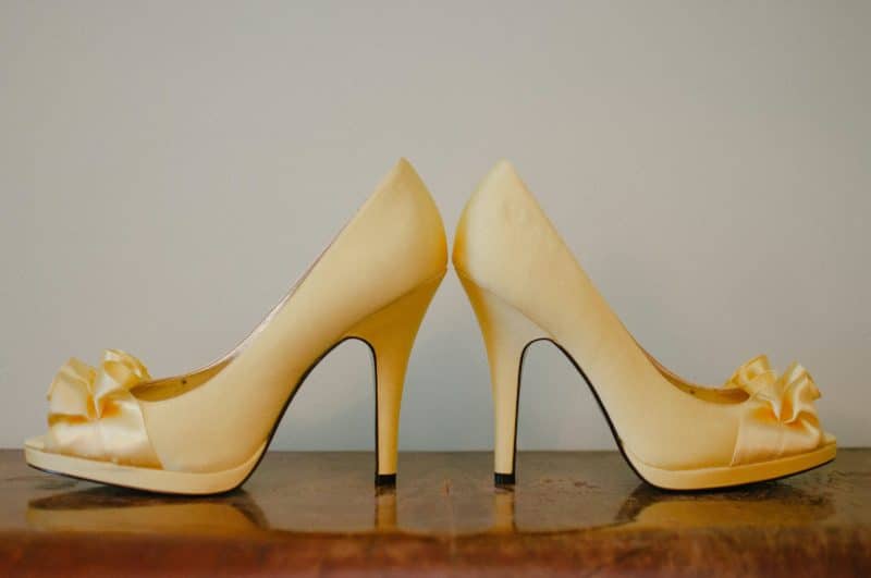 chaussures mariée jaune