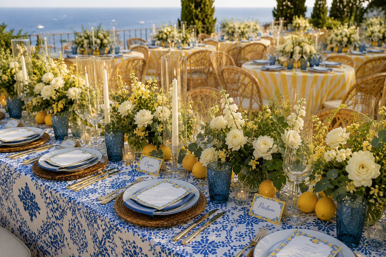 mariage avec décoration sur le thème dolce vita et des couleurs tendances pour les mariages en 2027